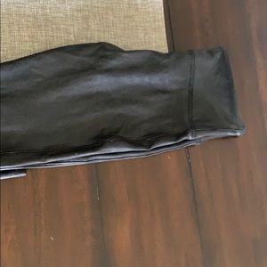 Spanx black leather leggings